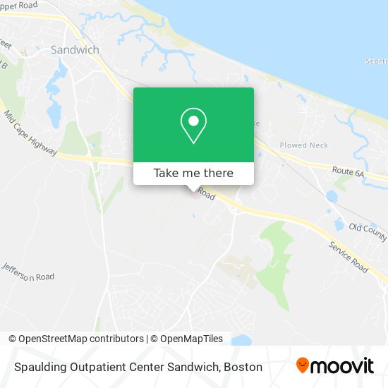 Spaulding Outpatient Center Sandwich map