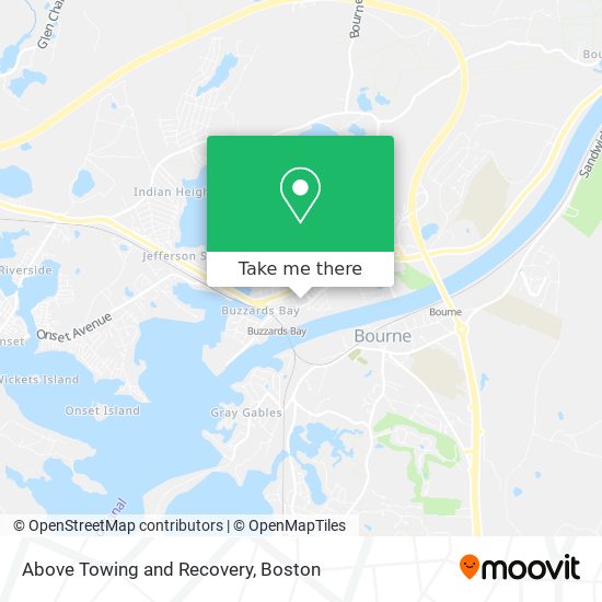 Above Towing and Recovery map