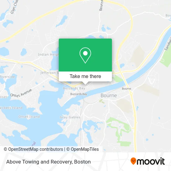 Above Towing and Recovery map