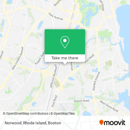 Norwood, Rhode Island map