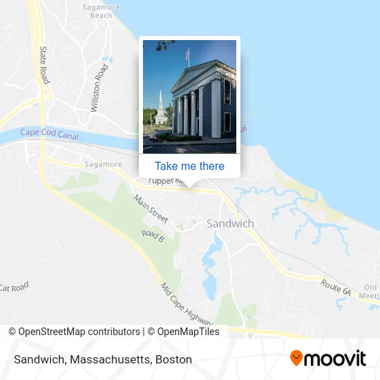 Sandwich, Massachusetts map
