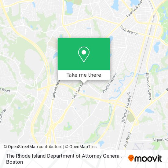 The Rhode Island Department of Attorney General map