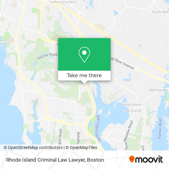 Mapa de Rhode Island Criminal Law Lawyer