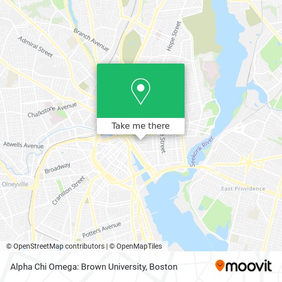 Mapa de Alpha Chi Omega: Brown University