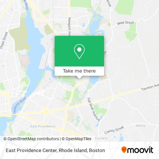 East Providence Center, Rhode Island map