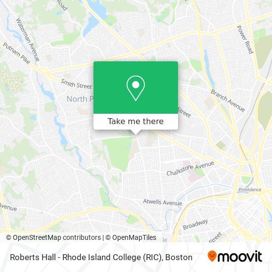 Roberts Hall - Rhode Island College (RIC) map