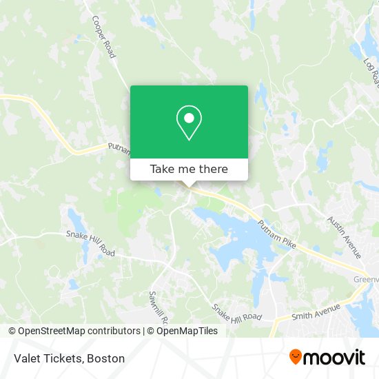 Valet Tickets map