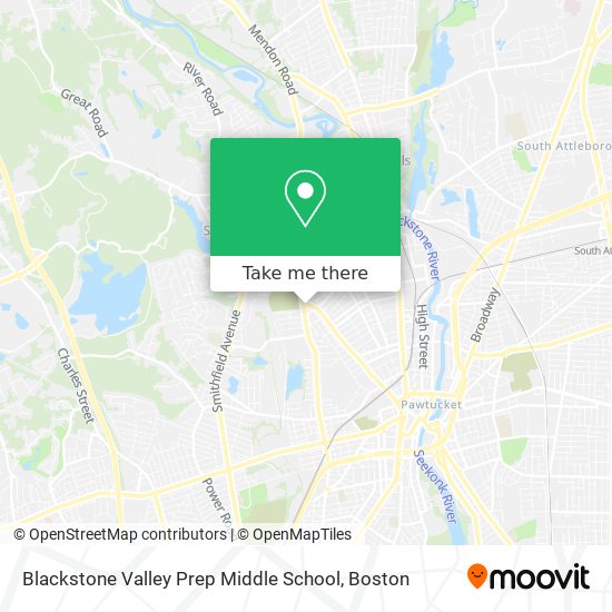 Mapa de Blackstone Valley Prep Middle School