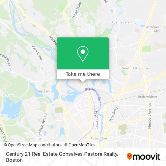 Century 21 Real Estate Gonsalves-Pastore Realty map