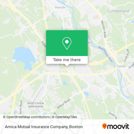 Mapa de Amica Mutual Insurance Company