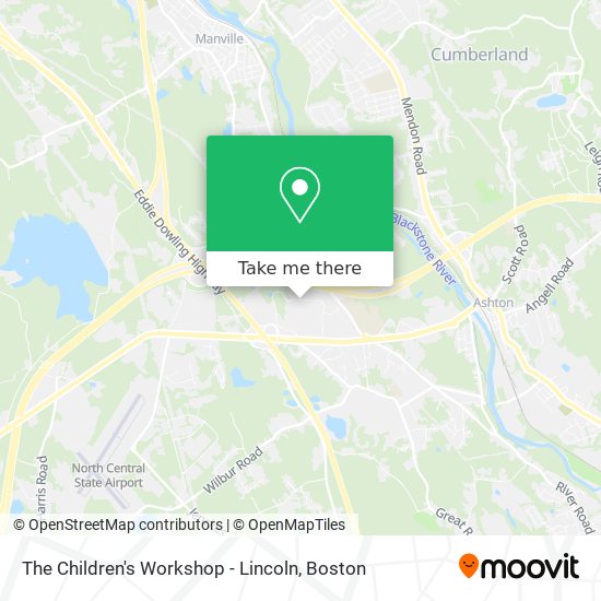 Mapa de The Children's Workshop - Lincoln