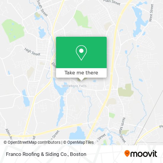 Mapa de Franco Roofing & Siding Co.