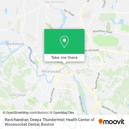 Mapa de Ravichandran, Deepa Thundermist Health Center of Woonsocket Dental