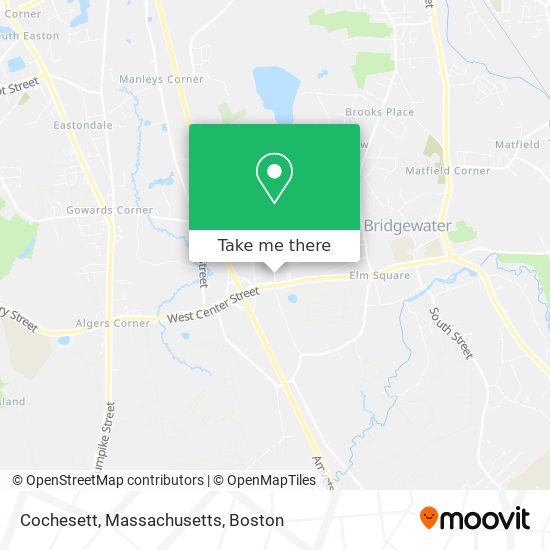 Mapa de Cochesett, Massachusetts