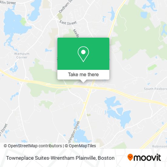 Towneplace Suites-Wrentham Plainville map