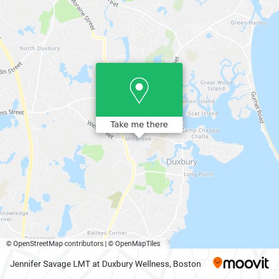 Jennifer Savage LMT at Duxbury Wellness map