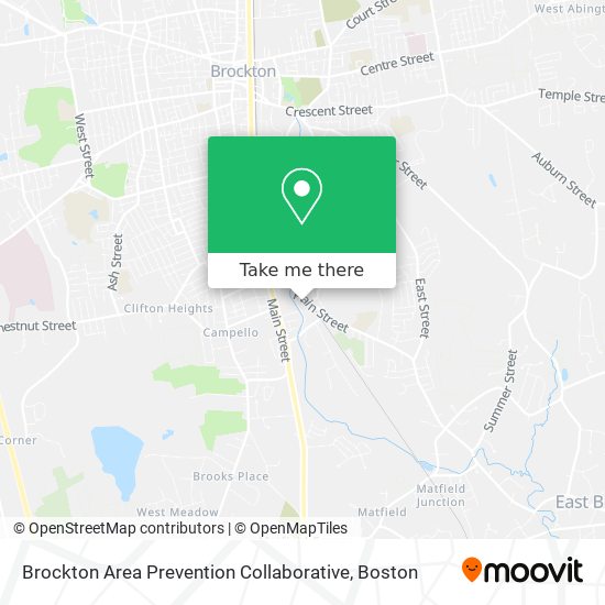 Mapa de Brockton Area Prevention Collaborative