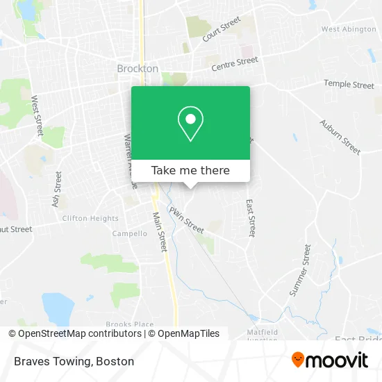 Braves Towing map