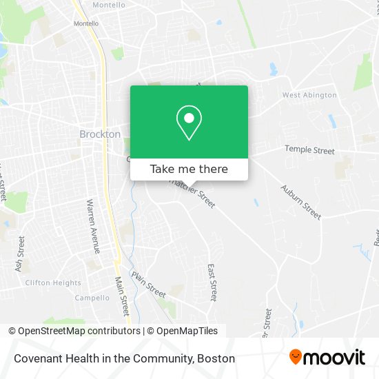 Covenant Health in the Community map