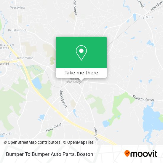 Bumper To Bumper Auto Parts map