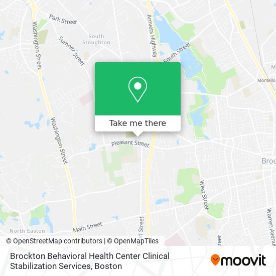 Mapa de Brockton Behavioral Health Center Clinical Stabilization Services