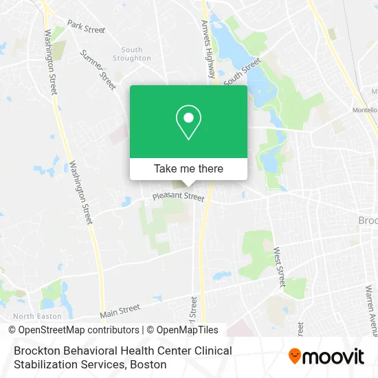 Brockton Behavioral Health Center Clinical Stabilization Services map