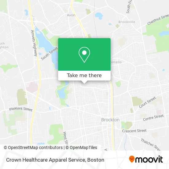 Crown Healthcare Apparel Service map
