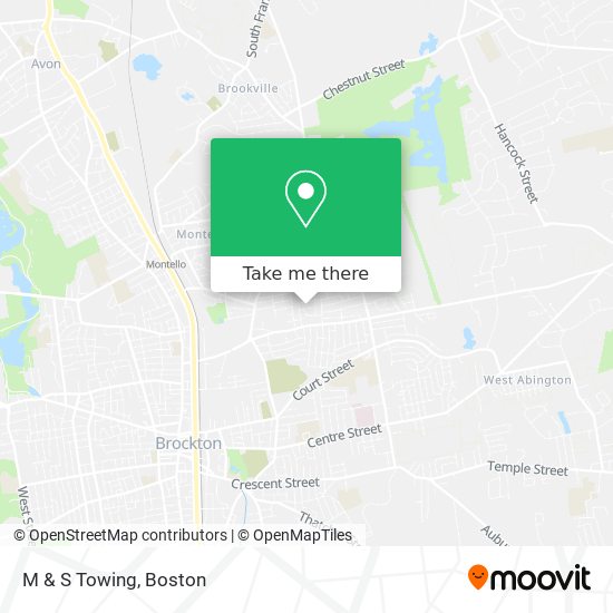 M & S Towing map