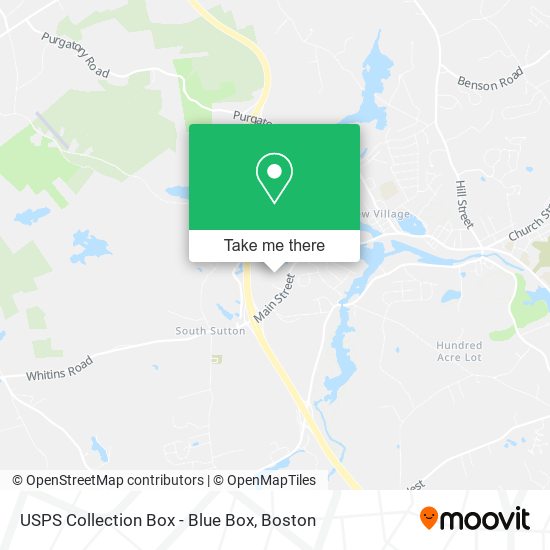 USPS Collection Box - Blue Box map