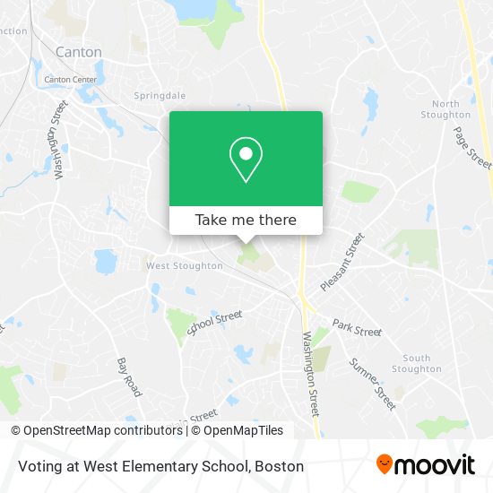 Voting at West Elementary School map