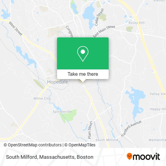 Mapa de South Milford, Massachusetts