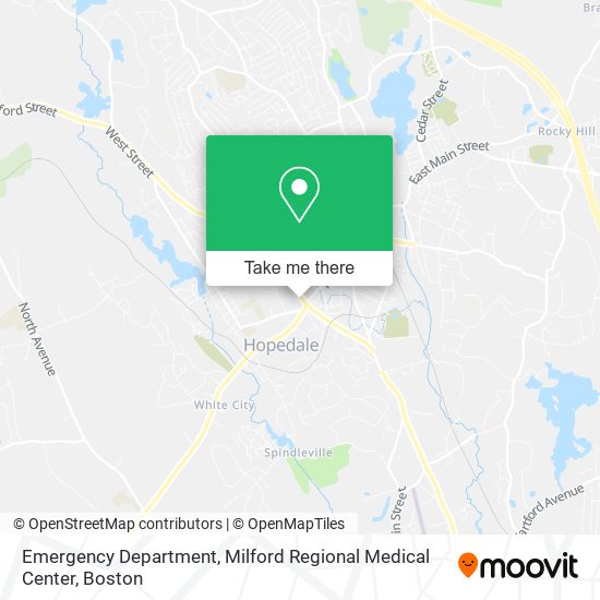 Mapa de Emergency Department, Milford Regional Medical Center