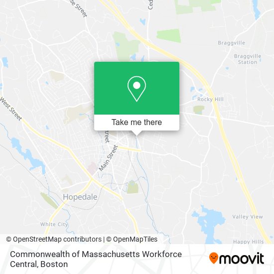 Mapa de Commonwealth of Massachusetts Workforce Central