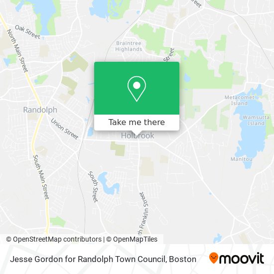Mapa de Jesse Gordon for Randolph Town Council