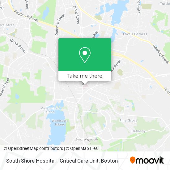 Mapa de South Shore Hospital - Critical Care Unit