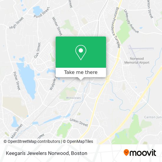 Keegan's Jewelers Norwood map