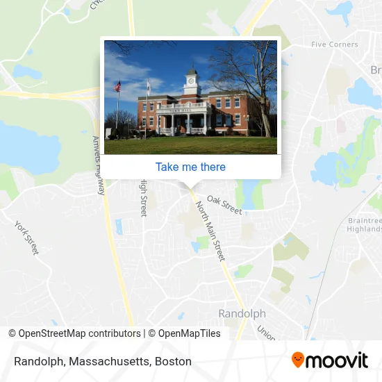 Randolph, Massachusetts map