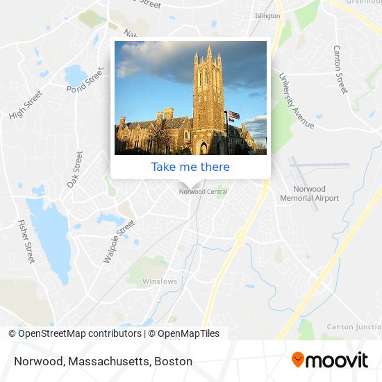 Mapa de Norwood, Massachusetts