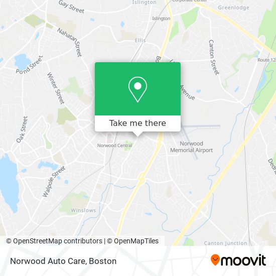 Mapa de Norwood Auto Care