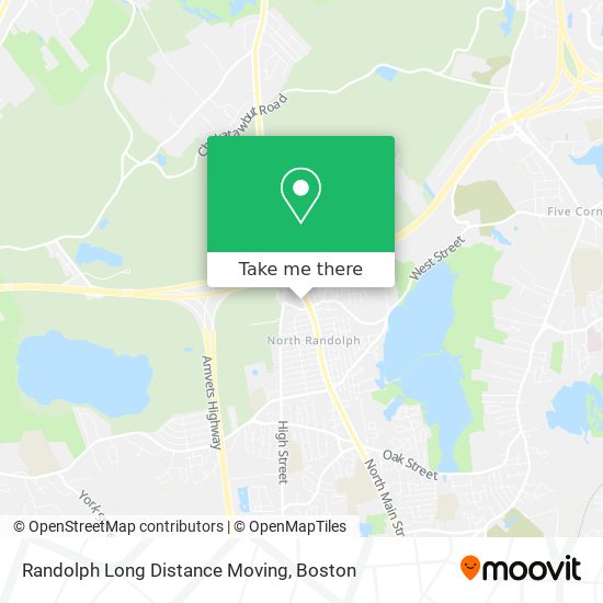 Randolph Long Distance Moving map