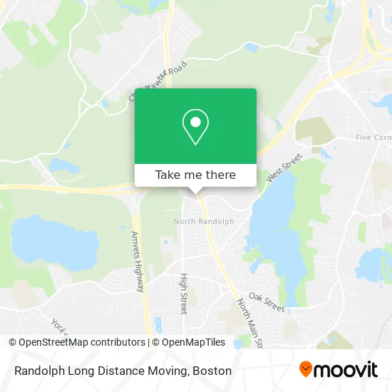 Randolph Long Distance Moving map