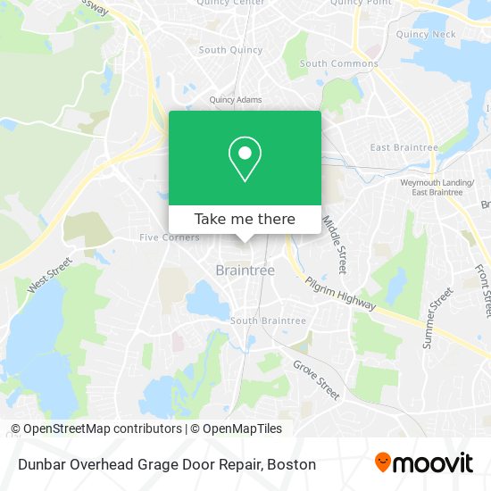 Mapa de Dunbar Overhead Grage Door Repair
