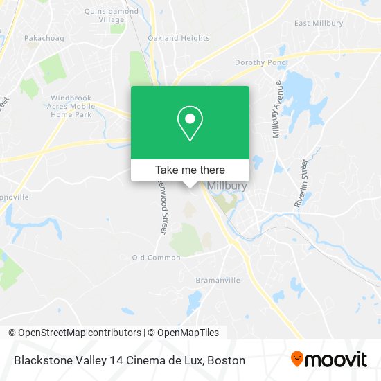 Blackstone Valley 14 Cinema de Lux map