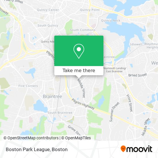 Mapa de Boston Park League