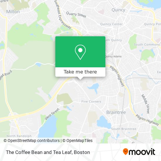 The Coffee Bean and Tea Leaf map