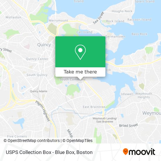 Mapa de USPS Collection Box - Blue Box