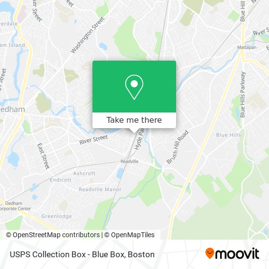 USPS Collection Box - Blue Box map