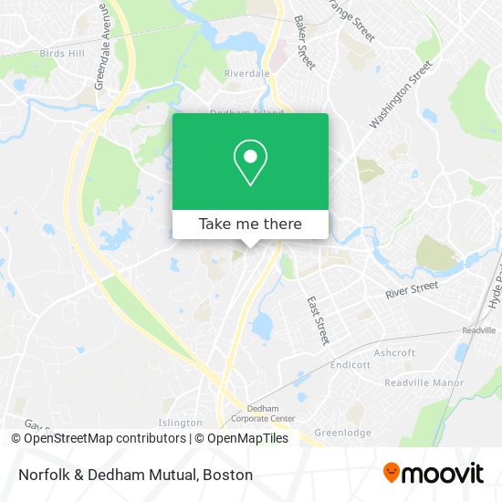 Norfolk & Dedham Mutual map