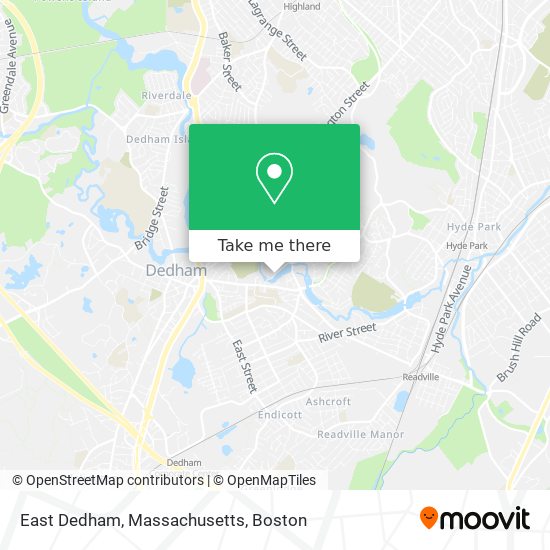Mapa de East Dedham, Massachusetts