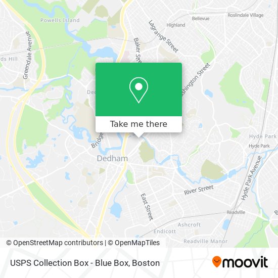 USPS Collection Box - Blue Box map